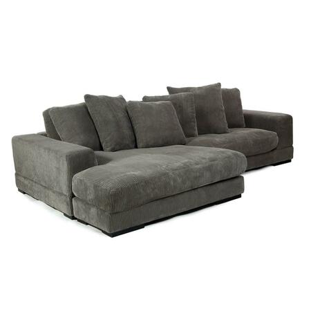 MOES HOME COLLECTION Plunge Sectional Sofa - Charcoal - 34 X 106 X 46 In. TN-1004-25-0